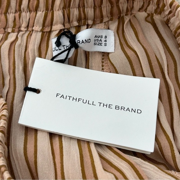 NWT Faithful The Brand Bisou Stripes Ruffle Bottom Wide
Leg Soft Pants - Picture 13 of 16